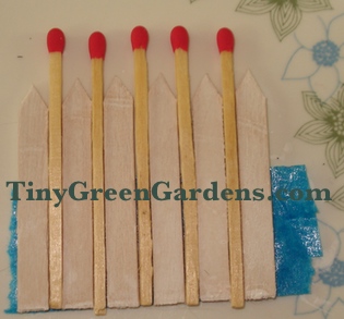 spacing fairy garden fence pickets